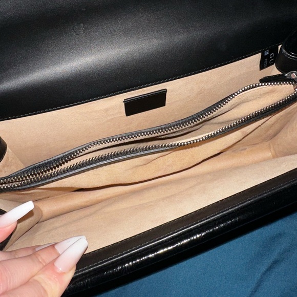 Velvet GG Monogram medium Dionysus Shoulder Bag Black - Picture 4 of 6